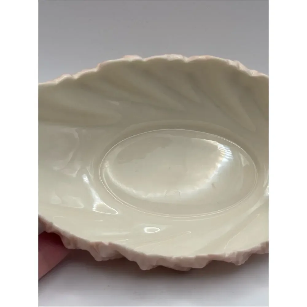 Vintage Lenox Acanthus Leaf or Scalloped Shell Trinket Dish in Shell Pink